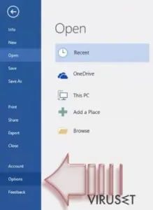 Disable Macros on Windows. Step 2
