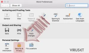 Disable Macros on Mac OS X. Step 2