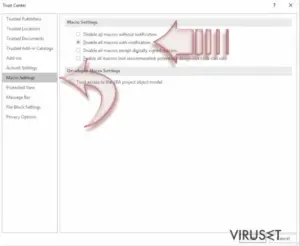 Disable Macros on Windows. Step 4