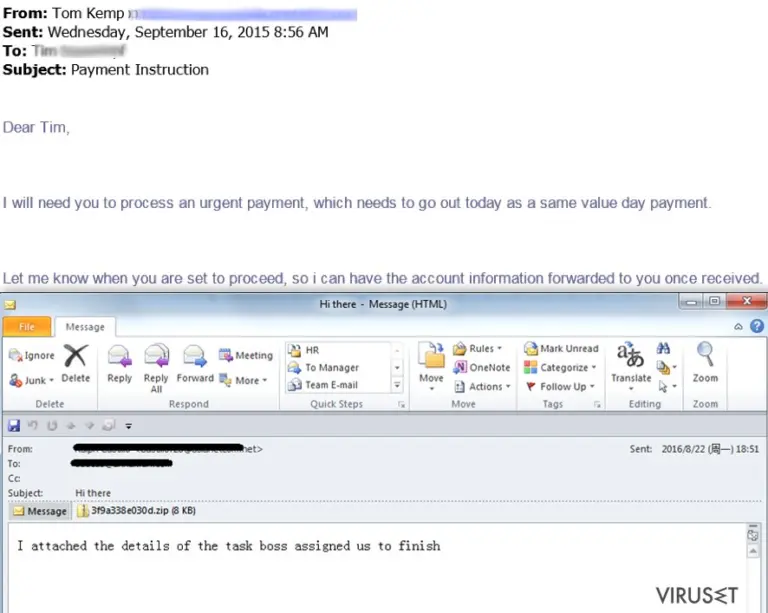 Task from boss spam