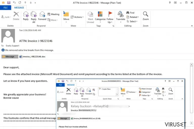 Malicious emails distributing Locky