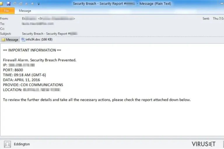 Phishing emails delivering ransomware