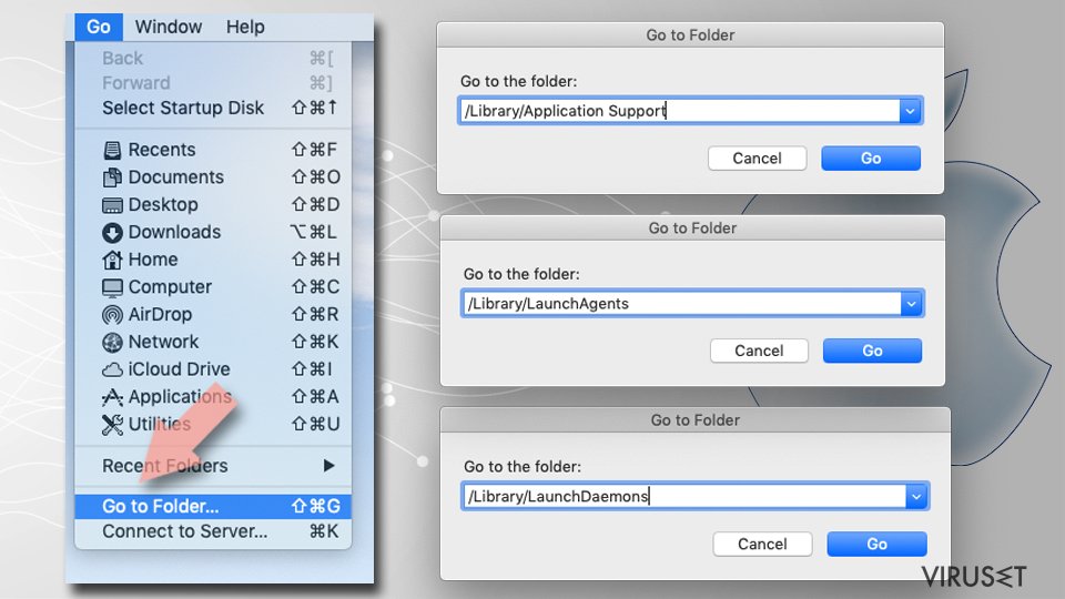 Fjern Js/Adrozek.A fra Mac OS X system