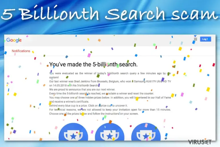 5 Billionth Search scam