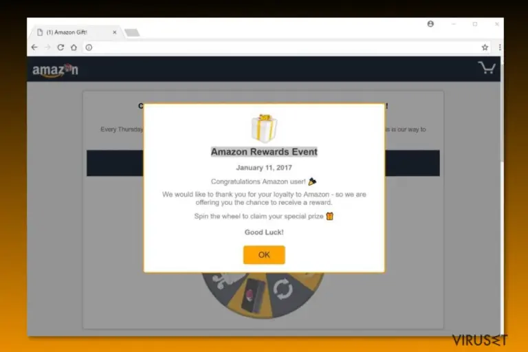 Example of “Amazon Rewards Event” scam