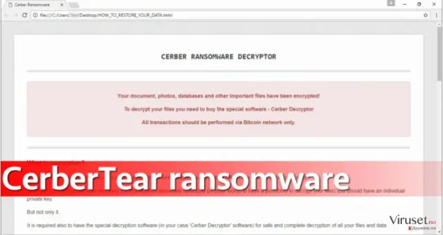 CerberTear ransomware