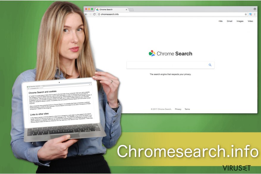 Illustrasjon av søkemotoren Chromesearch.info