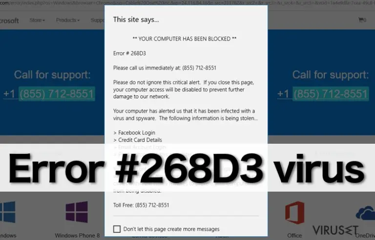 Error #268D3 alert