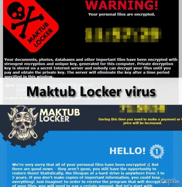 Maktub Locker virus ransom note