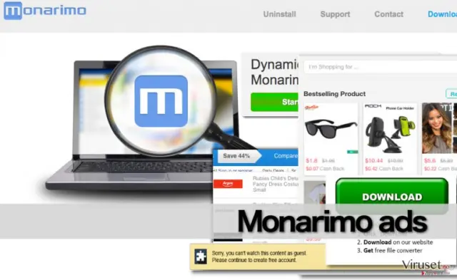 Examples of Monarimo ads