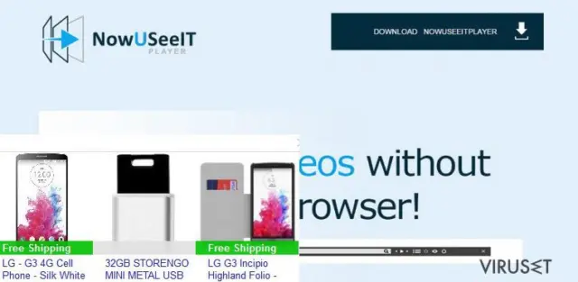 The picture showing nowuseeit player adware