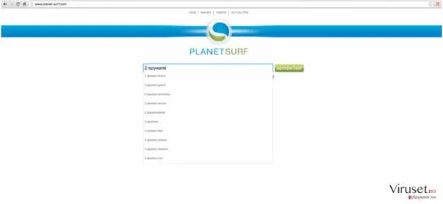 Planet-surf.com website example