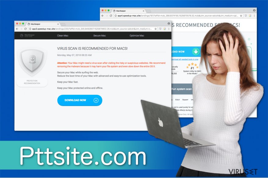 Eksempel på adware-programmet Pttsite.com
