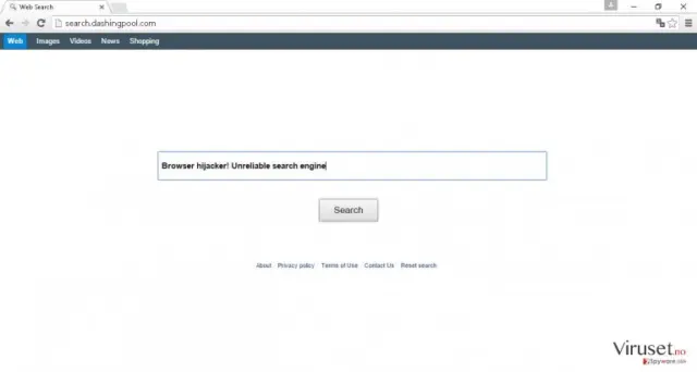 Search.dashingpool.com virus hijack