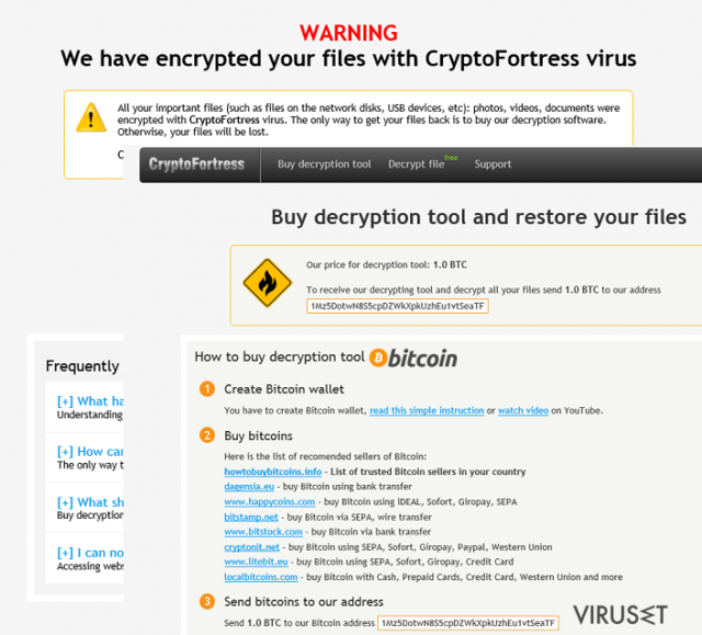 The picture of CryptoFortress ransomware