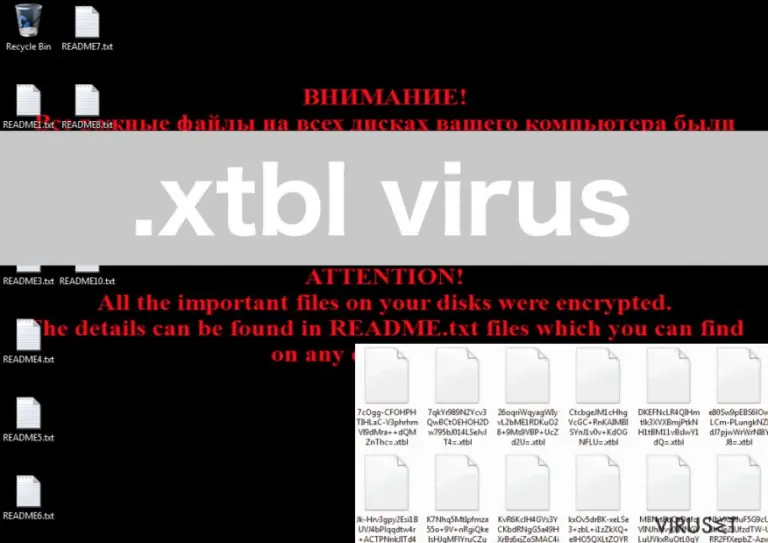 An illustration of the .xtbl virus ransomware