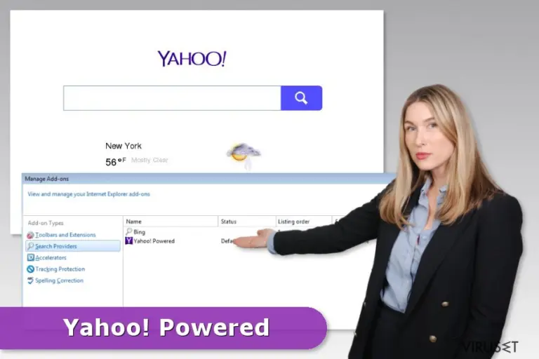 Example of Yahoo Powered hijack