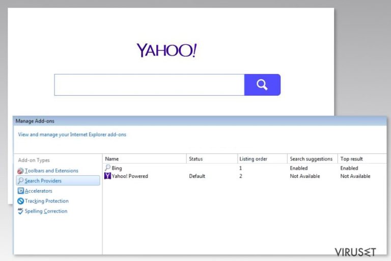 Bilde av Yahoo Powered-virus