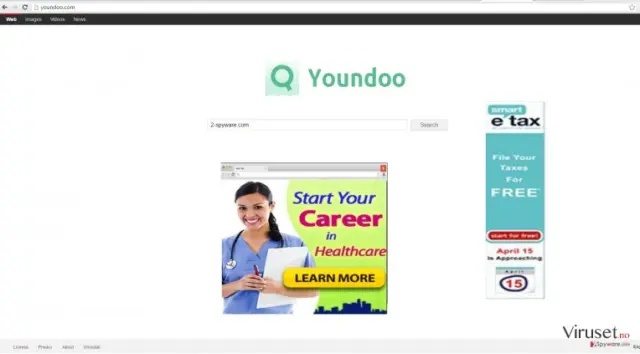 The image displaying youndoo.com